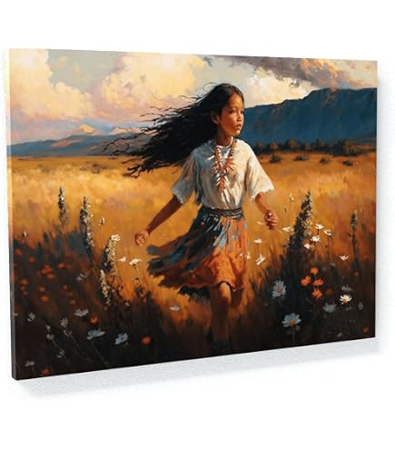 アート★美人画★キャンパス画★オリエンタル★縦700mm横500mm★used Amazon.com: White Star Woman by Betty Albert 16x22 Native American